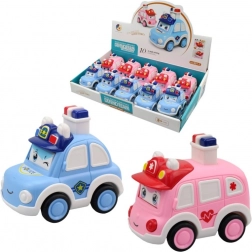 Politie- en Ambulanceauto op Druk