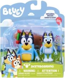 Figurines Bluey avec skateboard