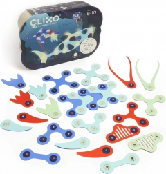 clixo ocean creatures magnetische bouwset 24 st., lichtgevend in het donker