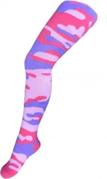 katoenen panty’s New Baby camouflage roze‑paars 128 (7–8 jaar)