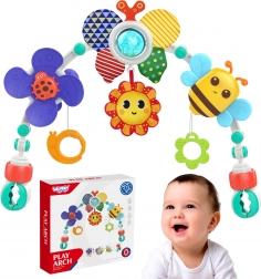 Woopie Baby Bogen mit Spielzeug für Bettchen, Kinderwagen und Autositz