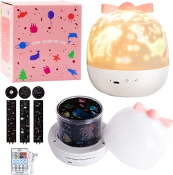 Star Projector for Kids – Night Light with 6 Interchangeable Projections