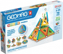 Geomag Supercolor Panels gerecycleerde magnetische bouwset 78 stuks