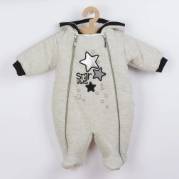 Winter-babysuit met capuchon Koala Star Vibes roze