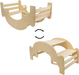 Picknicktafel en schommel 2-in-1 natuur