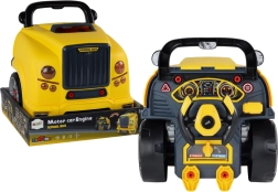 Kinder-monteerbus – gele werkplaatsbus met demontabele motor