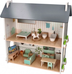 Houten poppenhuis Vriendelijk