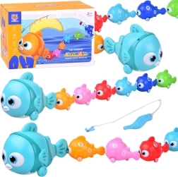 Ensemble interactif de petits poissons avec canne à pêche magnétique