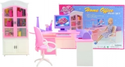 Glorie kantoorset voor poppen met bureau en accessoires