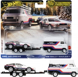 Hot Wheels Premium Team Transport – rally-hauler met DMC DeLorean #78