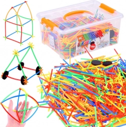 Jeu de construction créatif pailles et connecteurs 1000 pcs