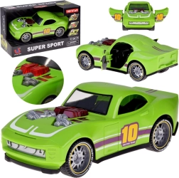 Voiture de course sportive avec lumières et sons, portes ouvrantes