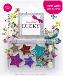 Lukky glittery cream eye shadows with applicator