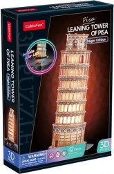 Puzzel 3D LED Nachteditie: De Scheve Toren van Pisa