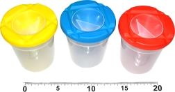 Waterbeker met afsluitbare deksel en penseelhouder