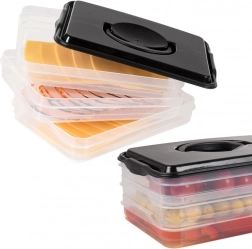 Drie-laags box voor vleeswaren en kaas 3×600 ml