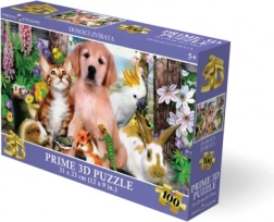 Puzzle 3D animaux domestiques 100 pièces