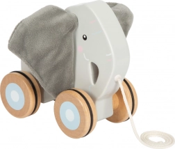 Houten trekspeeltje Olifant met knisperende oortjes