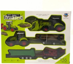 Speelset tractor met aanhanger en accessoires