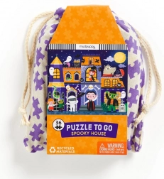 Puzzle Maison Hantée de Mudpuppy dans un sac en tissu