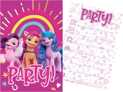 Set party-uitnodigingen en enveloppen MY LITTLE PONY (5+5), 15 × 10 cm