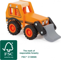 houten graafmachine SMALL FOOT met beweegbare blad