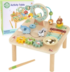 Houten muzikaal educatief tafeltje 5-in-1 WOOPIE GREEN