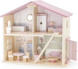 Viga PolarB groot houten poppenhuis, 17 delen