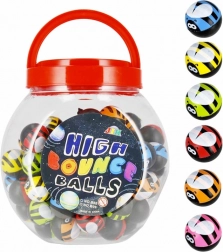 Stuiterbal Lieveheersbeestje 3 cm in doos – kleurrijke mix