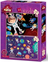 Space-Themed Jigsaw Puzzle Set 35 + 60 Pieces ART PUZZLE
