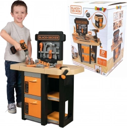 Smoby BLACK+DECKER open kinderwerkbank Bricolo, 37 onderdelen