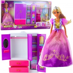 Pop ANLILY met kledingkast en accessoires, 24-delig