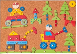 Woody Planche avec formes à clouer véhicules