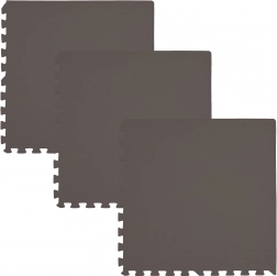 HUMBI schuimmat 180 × 60, grote waterdichte puzzel, veilig, 3 stuks, bruin