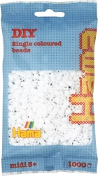 Bügelperlen weiß 5 mm, 1000 Stk.