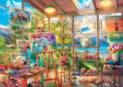 DINO puzzel schildersatelier 2000 stukjes