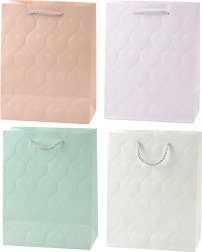 Elegant gift bag with embossed hearts 23 x 18 x 10.5 cm