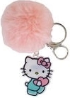 Sleutelhanger met pluizige pompon Hello Kitty