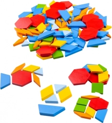 Mosaïque en bois colorée BIGJIGS TOYS