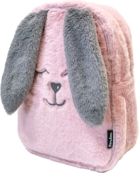 Peuterschoolrugzak FUNNY HONEY BUNNY – roze pluchen konijntje