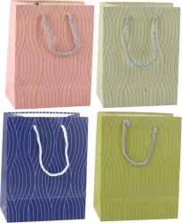 Paper Gift Bag with Wavy Pattern 23 x 18 x 10.5 cm
