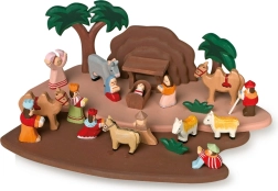 Houten kerststal met figuren voor kinderen small foot