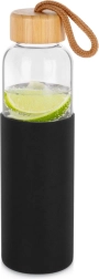 Glass Water Bottle with Silicone Sleeve 500 ml
