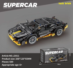 Sports Car Building Set – Black, 589 pieces