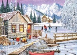 GIBSONS puzzle Winter at the Cabin 1000 pieces