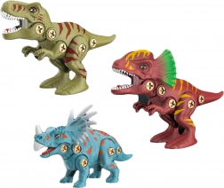Schroefbare dinosaurusset met elektrische schroevendraaier 20 cm