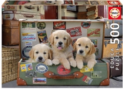 Puzzle Educa Chiots dans une valise 500 pièces