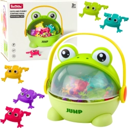 Jumping Frogs – skill game in a box, 15 frogs, green