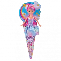Pop fee-eenhoorn SPARKLE GIRLZ 28 cm in kegelverpakking