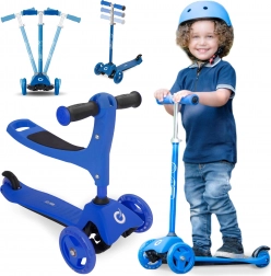 Evo kinder driewielerstep 2-in-1 met zitje, blauw